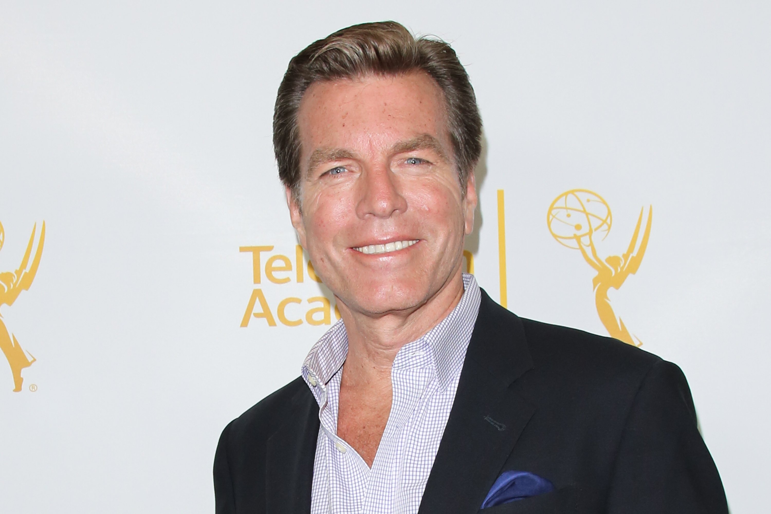 'The Young and the Restless' actor Peter Bergman in a blue shirt and jacket.