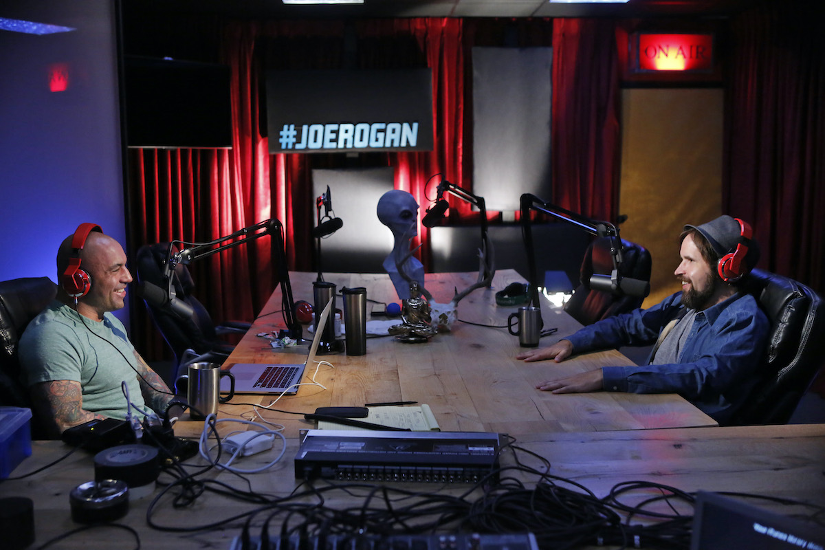 Podcast host Joe Rogan and Duncan Trussell