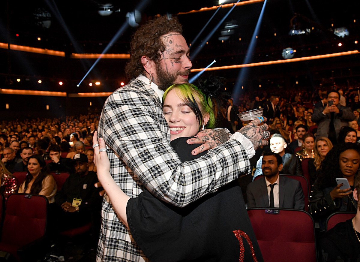 Post Malone and Billie Eilish attend the 2019 American Music Awards