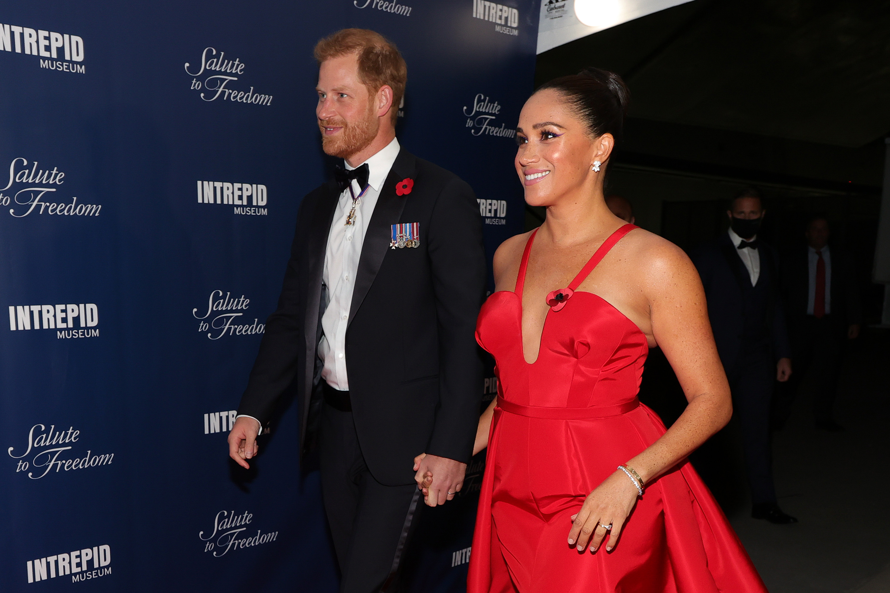 Prince Harry and Meghan Markle attend the 2021 Salute To Freedom Gala