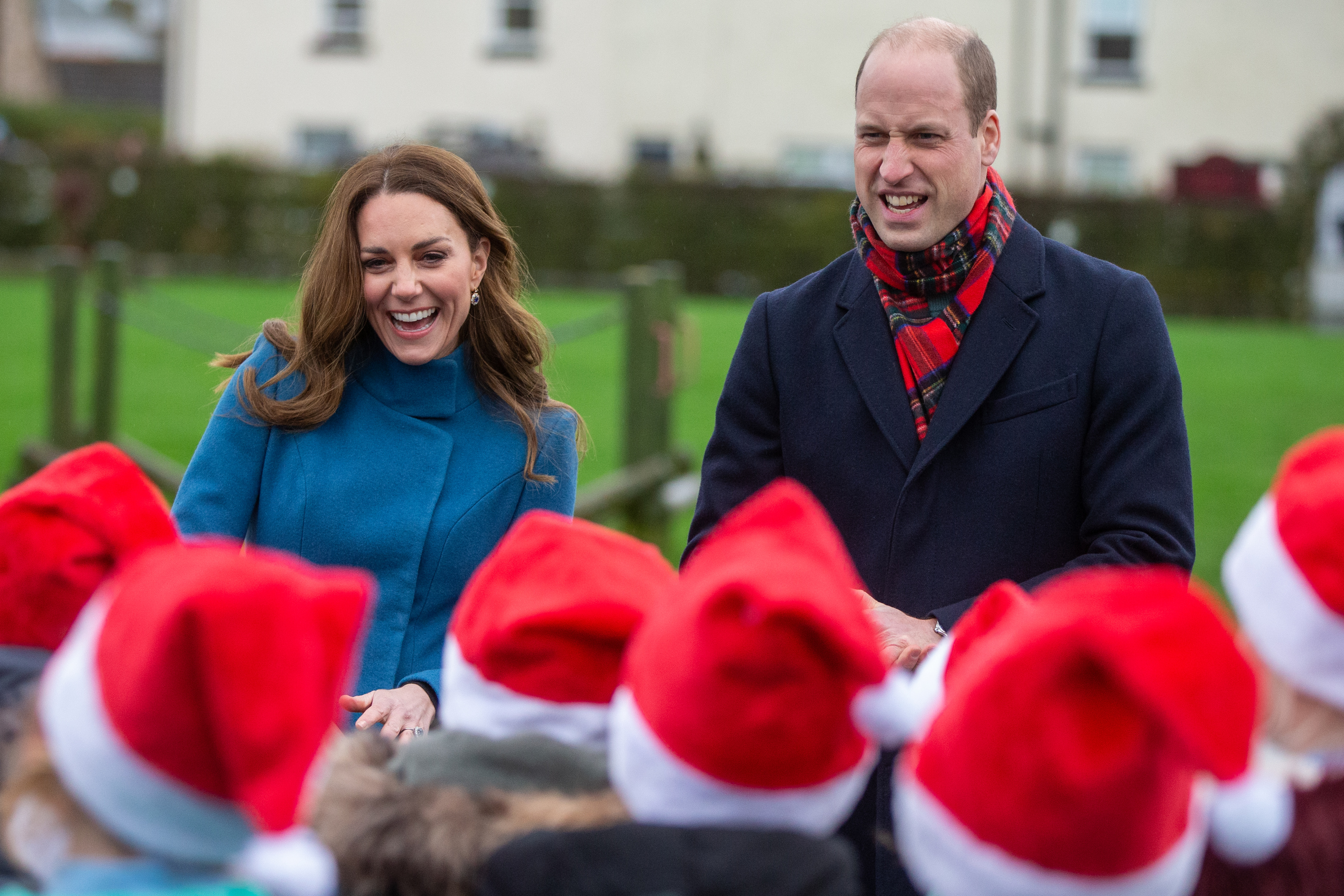 Prince William and Kate Middleton meeting staff and pupils from Holy Trinity Church of England First School ahead of Christmas