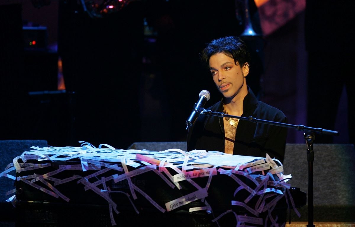 Prince playing the piano