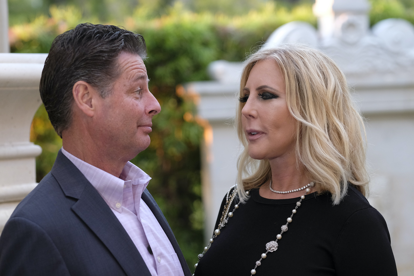 Steve Lodge and Vicki Gunvalson from The Real Housewives of Orange County have a conversation