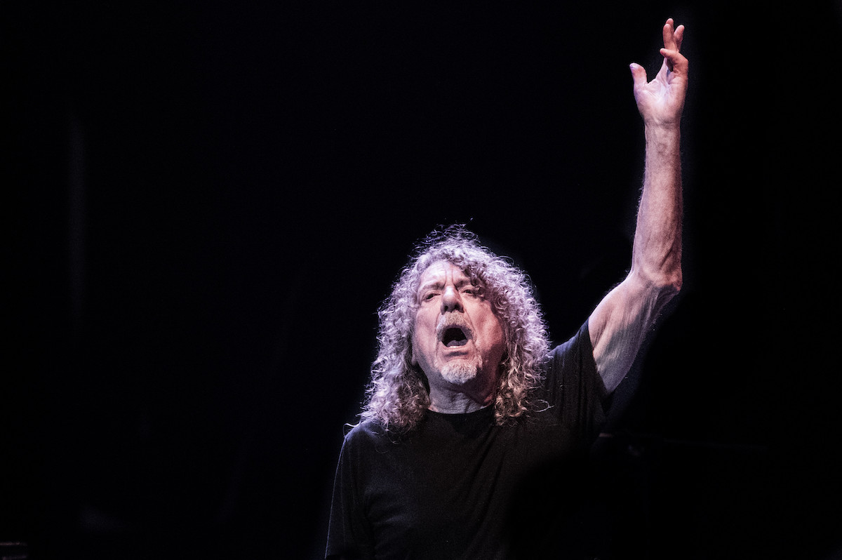 Robert Plant performs at Arena at Roskilde Festival on July 4, 2019, in Roskilde, Denmark