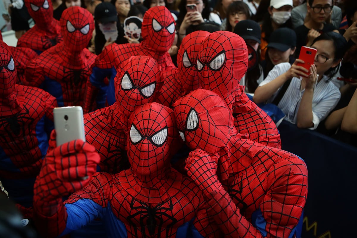 South Korean cosplayers at 'Spider-Man: Homecoming' Premiere
