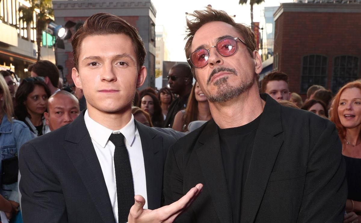 Spider-Man Tom Holland and Iron Man Robert Downey Jr.