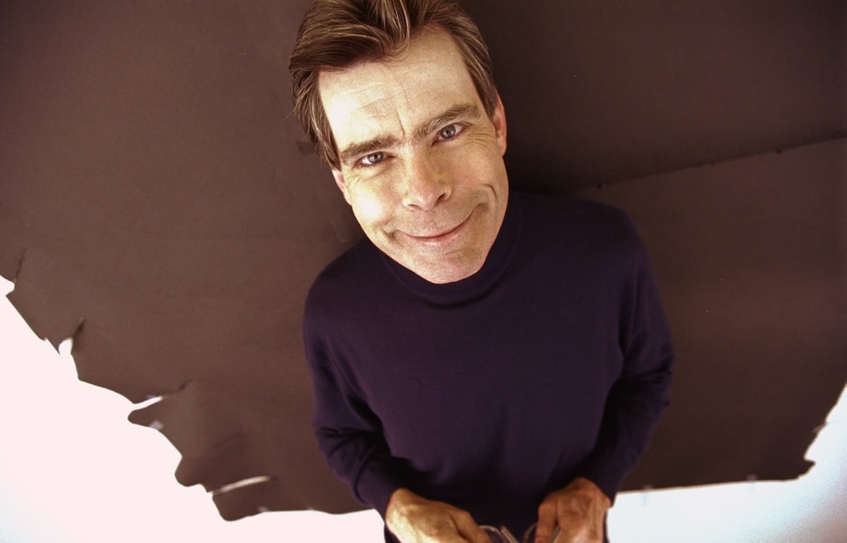 Stephen King smiles for the camera in Manhattan in 1999