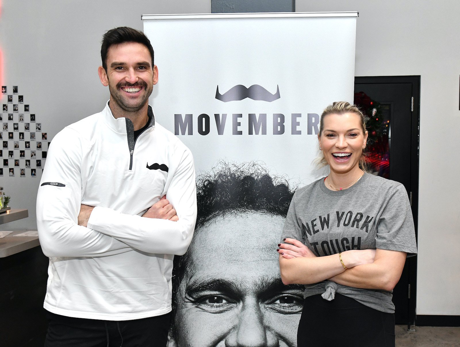 Carl Radke and Lindsay Hubbard from Summer House at the Movember charity workout for Men's Health