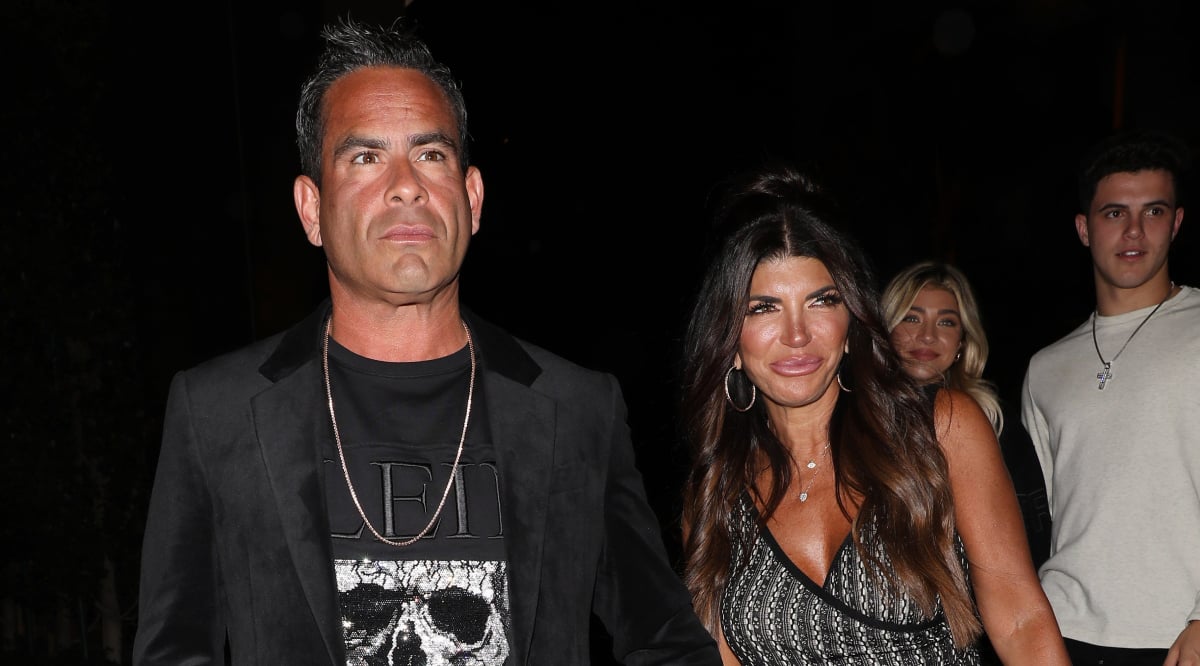 Teresa Giudice and Luis “Louie” Ruelas are seen leaving Craig's on May 25, 2021 in Los Angeles, California