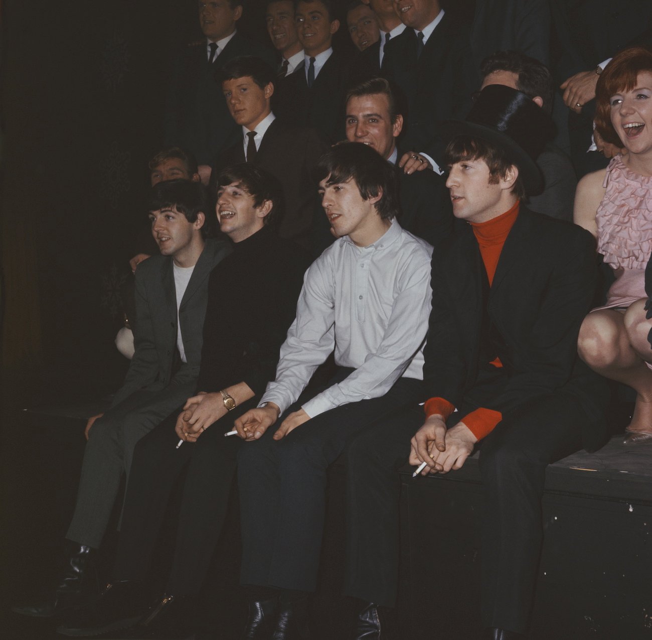 The Beatles during 'The Beatles Christmas Show,' in London, 1963.