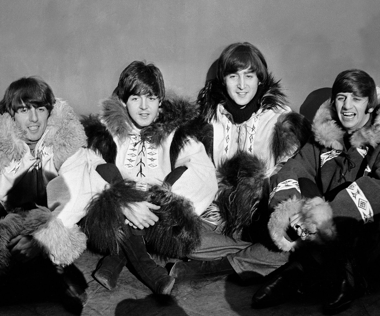 The Beatles during 'Another Beatles Christmas Show,' in London, 1964.