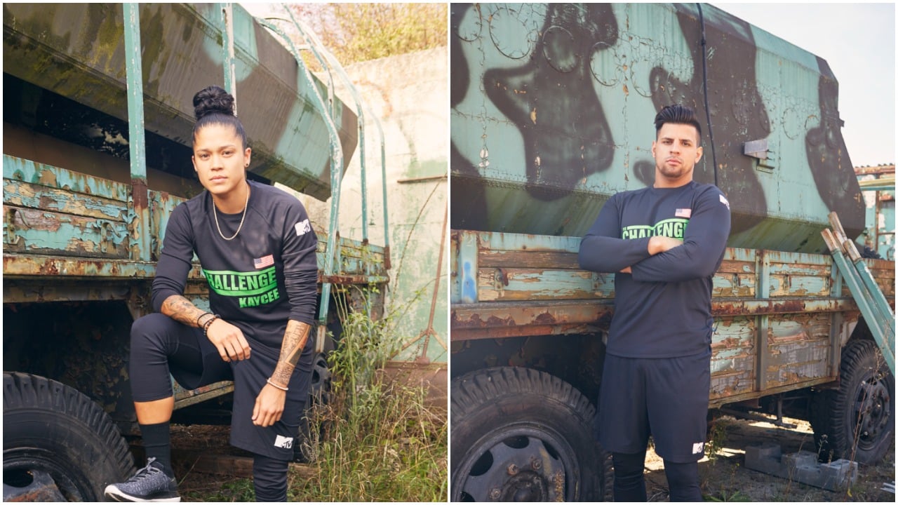Kaycee Clark and Fessy Shafaat pose for 'The Challenge: Total Madness'