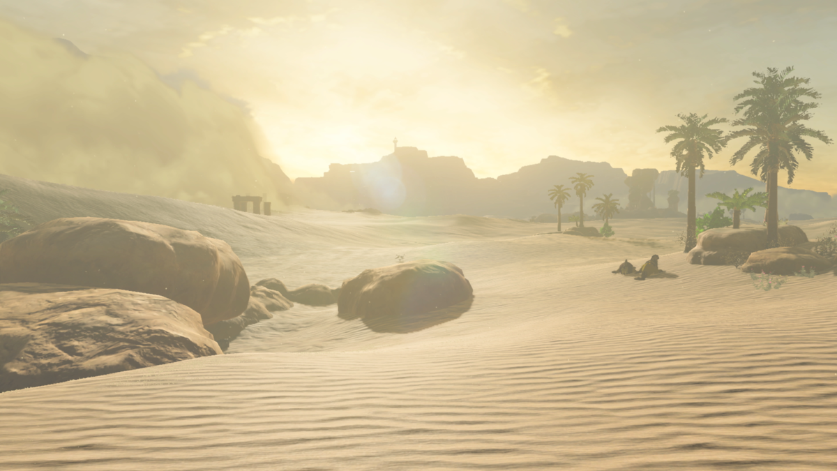 The Gerudo Desert from 'The Legend of Zelda: Breath of the Wild' mod where fans tampered with Link's sunburn mechanic