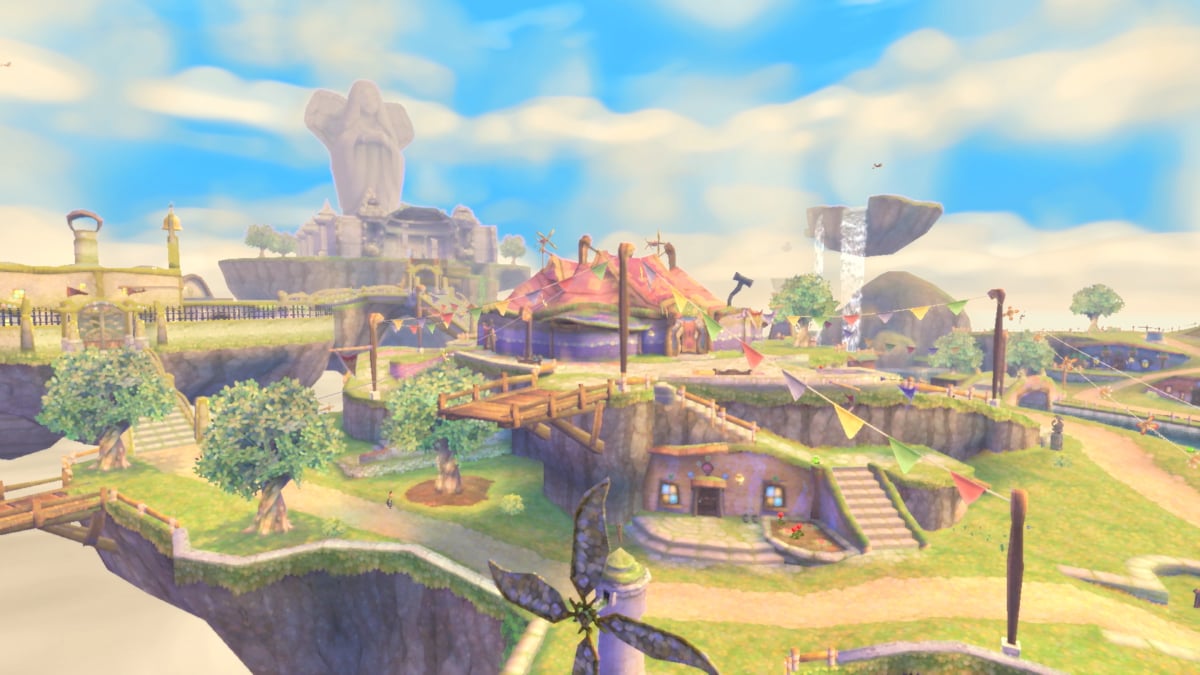 Skyloft, where 'The Legend of Zelda: Skyward Sword' missing child Kukiel is located