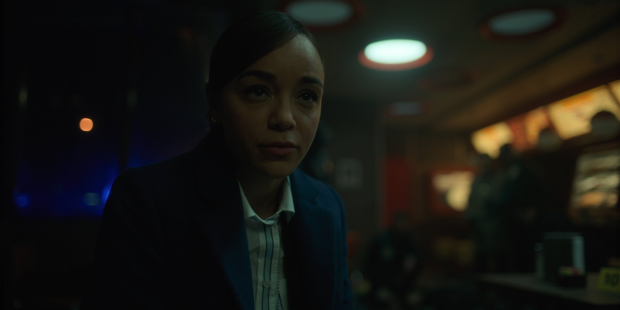 'The Umbrella Academy' Season 1 production still with Ashley Madekwe as Eudora Patch.