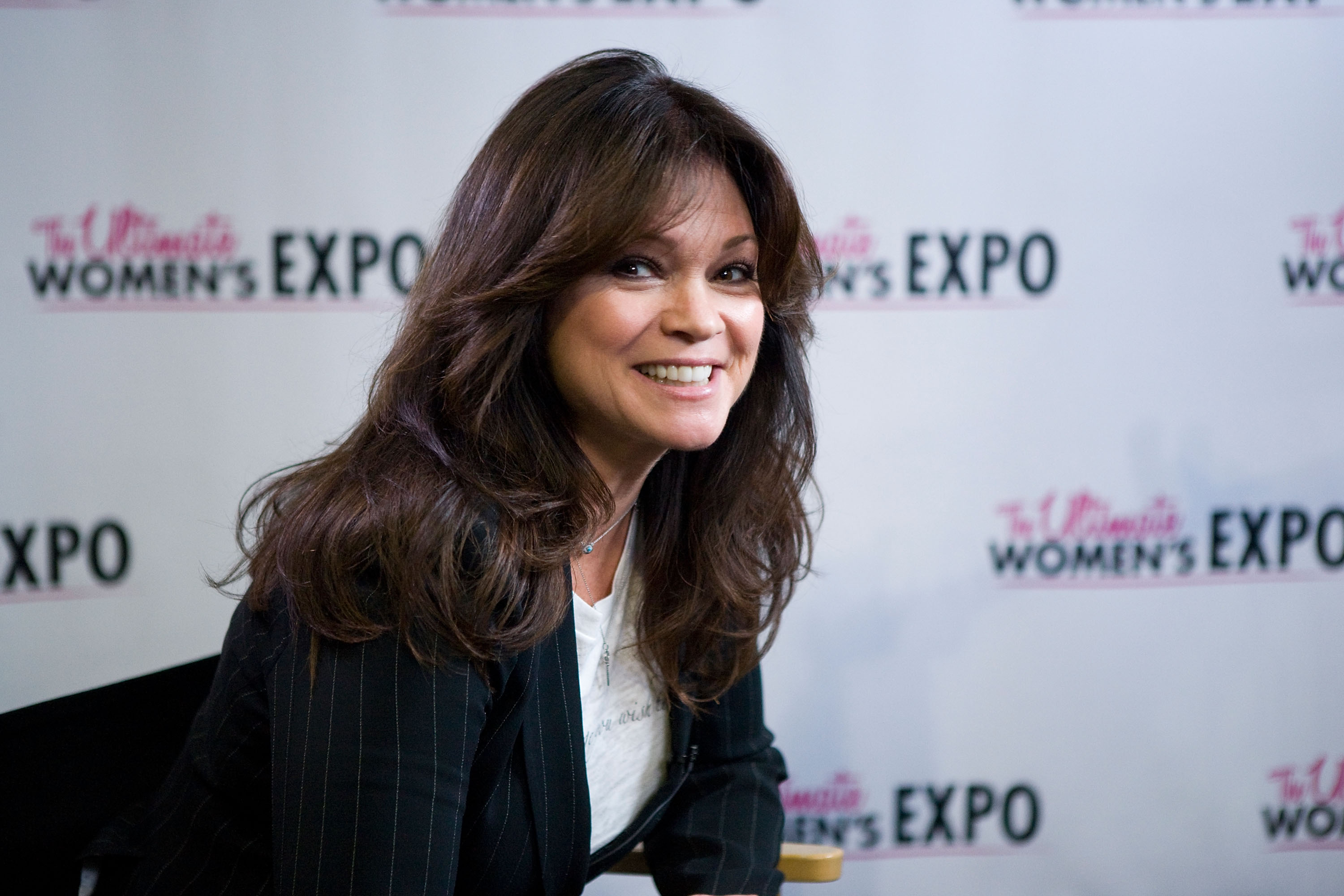 Food Network host Valerie Bertinelli smiles at the camera in 2012