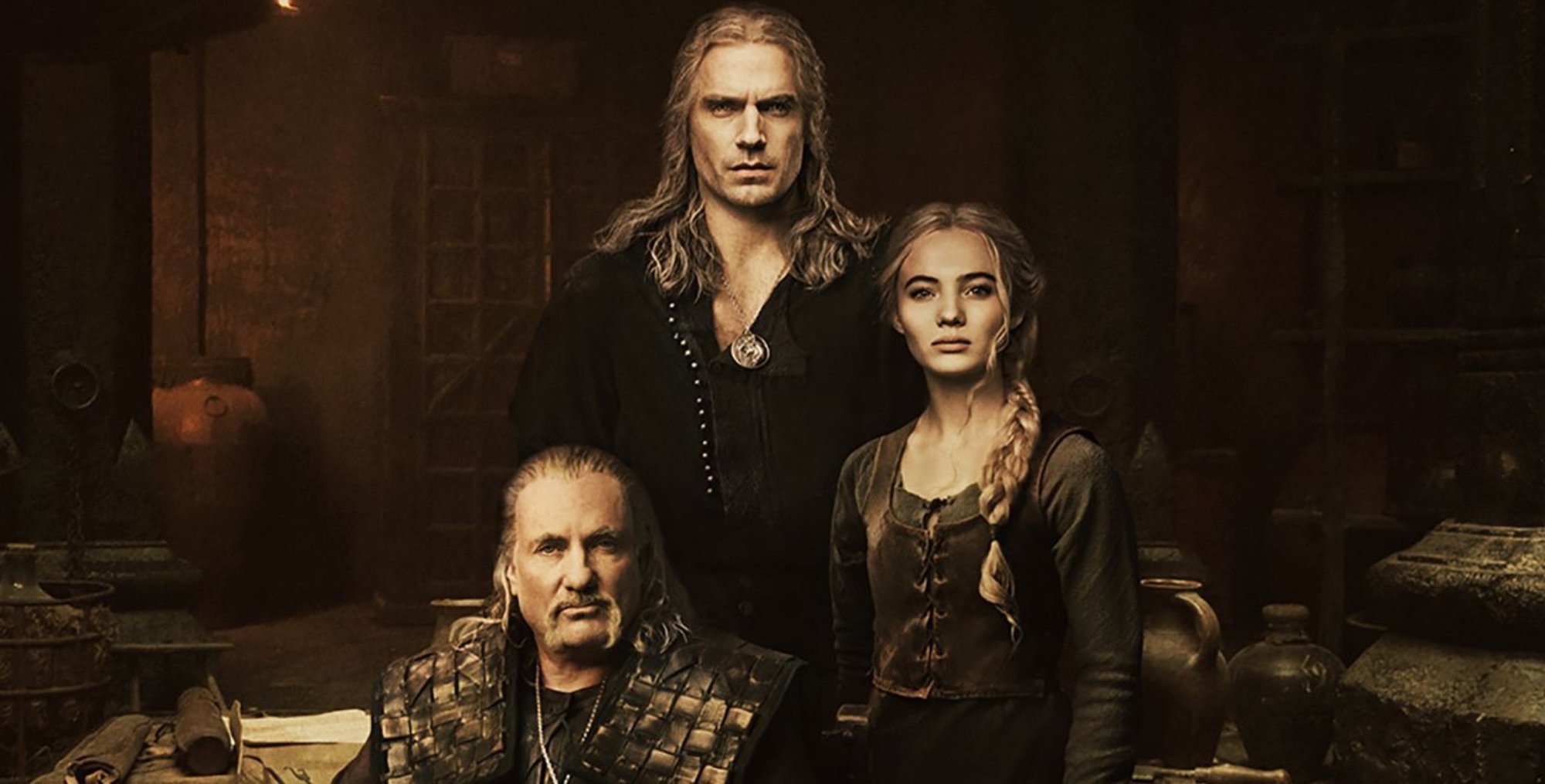 Vesemir, Geralt and Ciri for 'The Witcher' Season 2 portrait