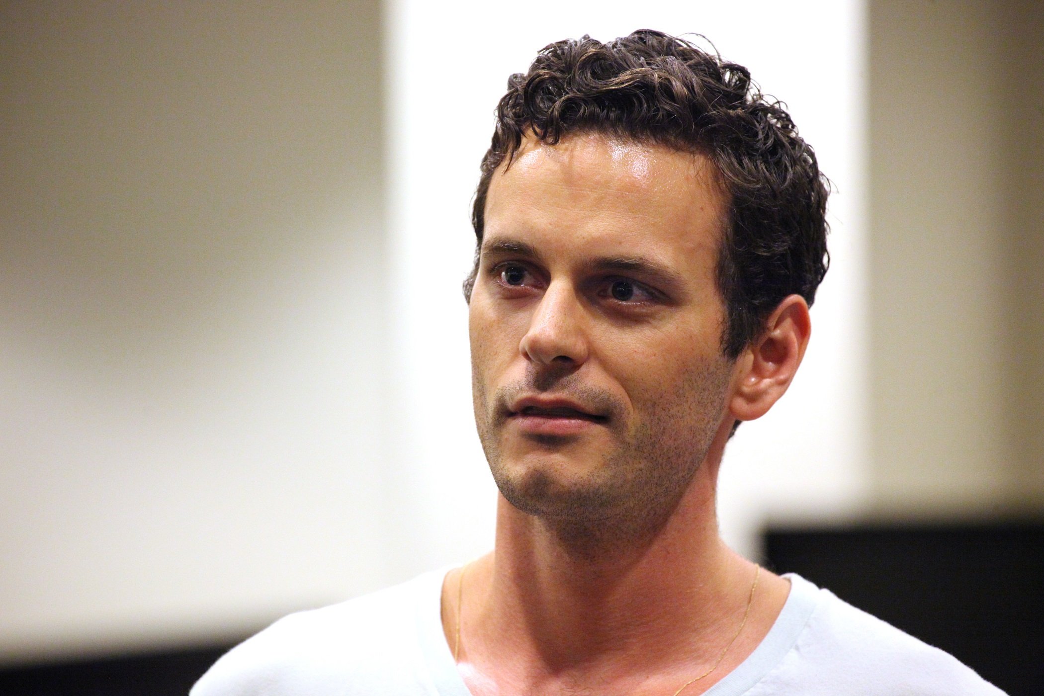Wayne Wilcox is seen at the Press Preview of 'Chaplin the Musical' at Foxwoods Theater Rehearsal Studios