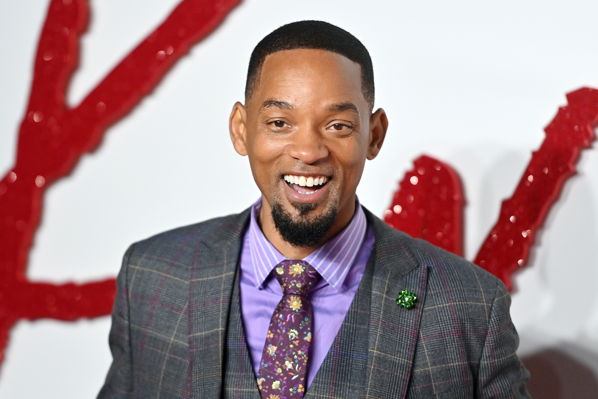 Will Smith smiling at the UK premiere of 'King Richard'
