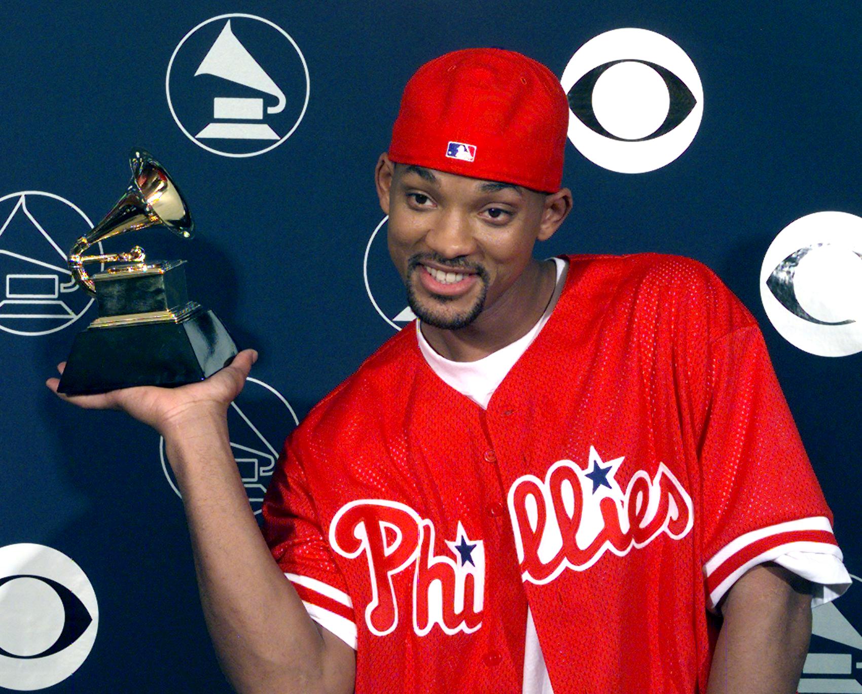 Will Smith holds a Grammy