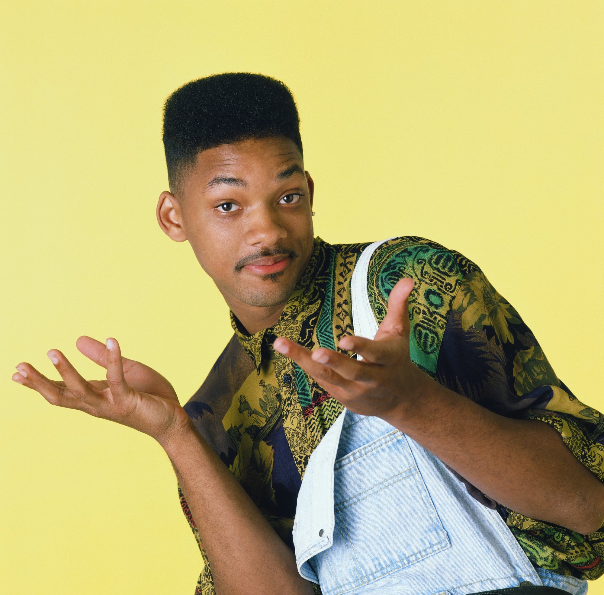Will Smith shrugs his shoulders in a 'Fresh Prince of Bel-Air' still