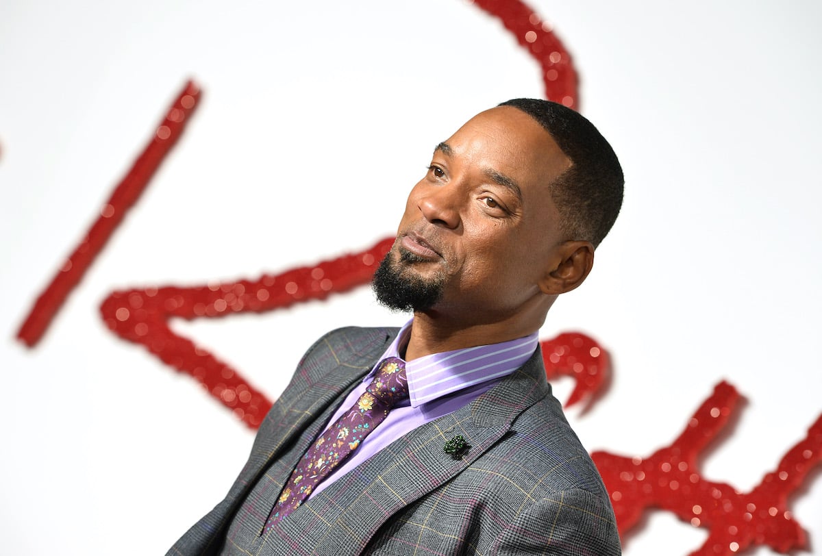 King Richard star Will Smith arrives to the UK premiere in a grey suit