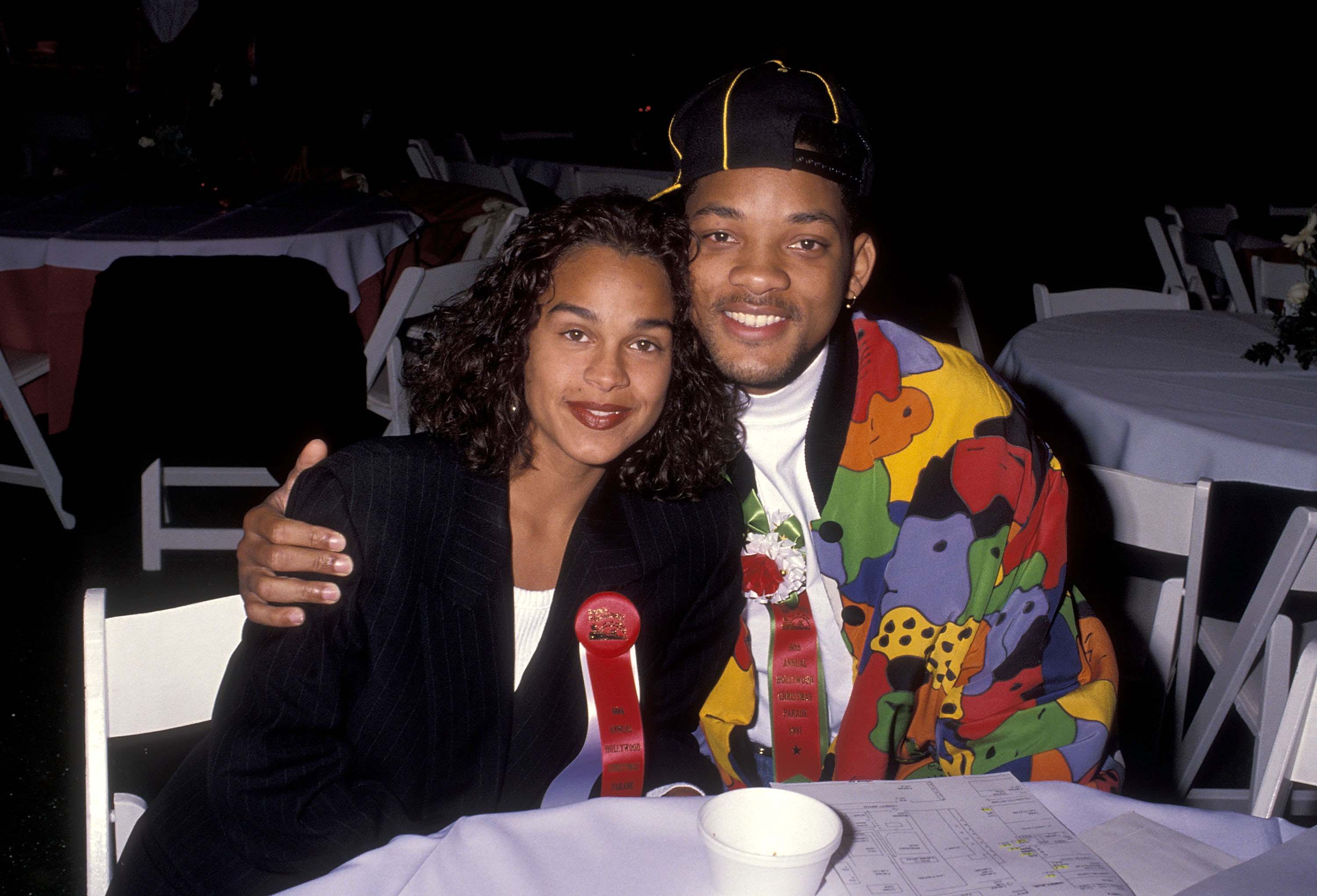 Will Smith's first wife Sheree Zampino leans into him as they sit together