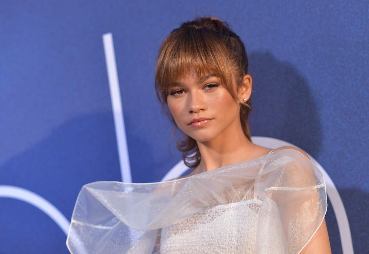 Zendaya attends the Euphoria premiere in a white dress