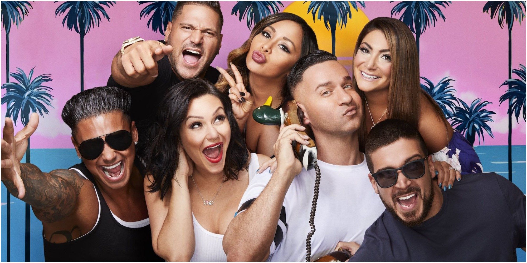 Jersey Shore cast pose for MTV photograph.