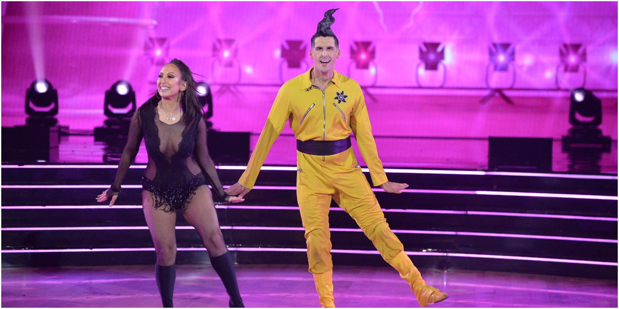 Cheryl Burke and Cody Rigsby perform a Dancing with the Stars routine.