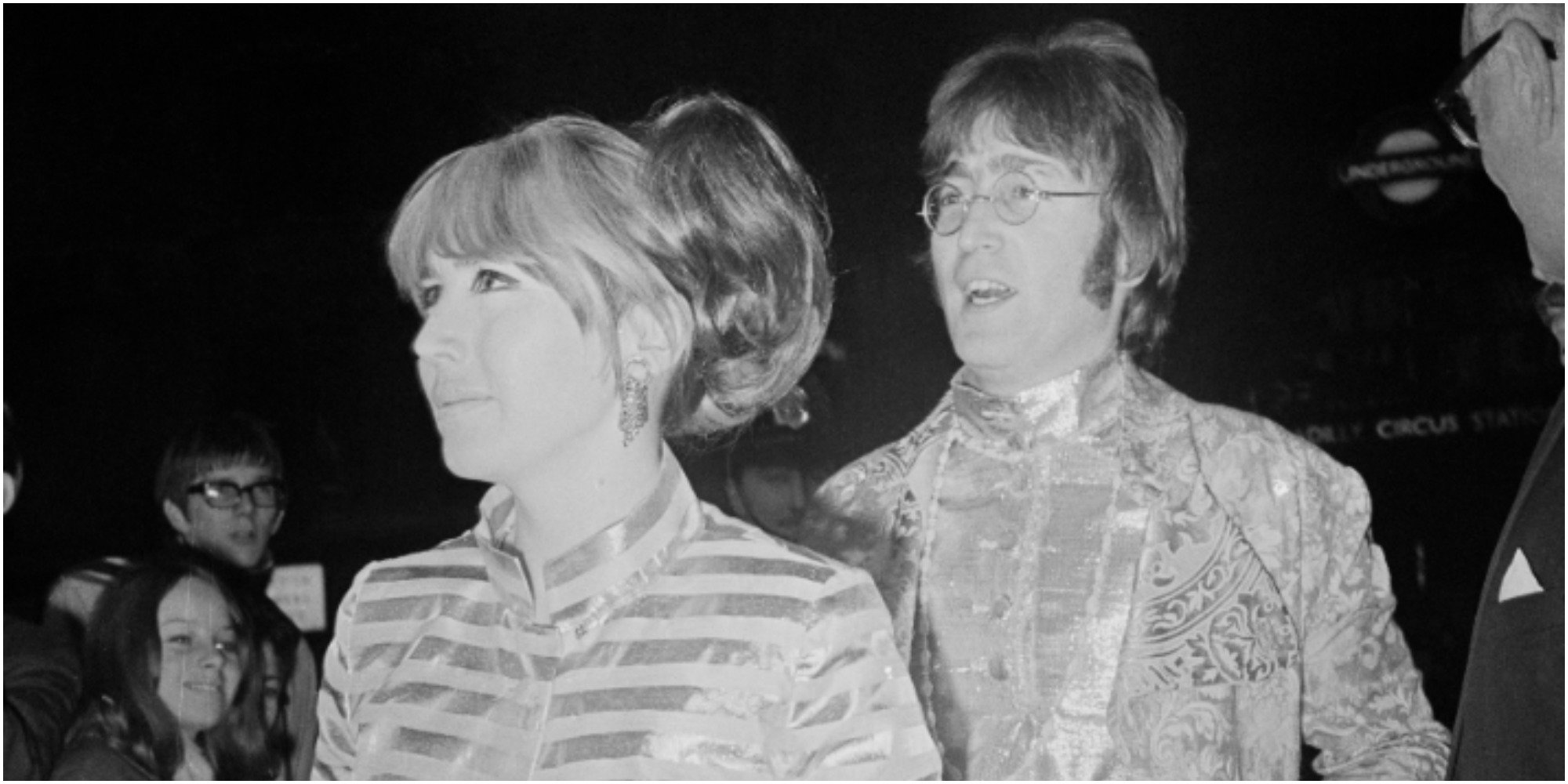 Cynthia Lennon and John Lennon at the London Pavilion Cinema to see the premiere of director Richard Lester's film, "How I Won the War."