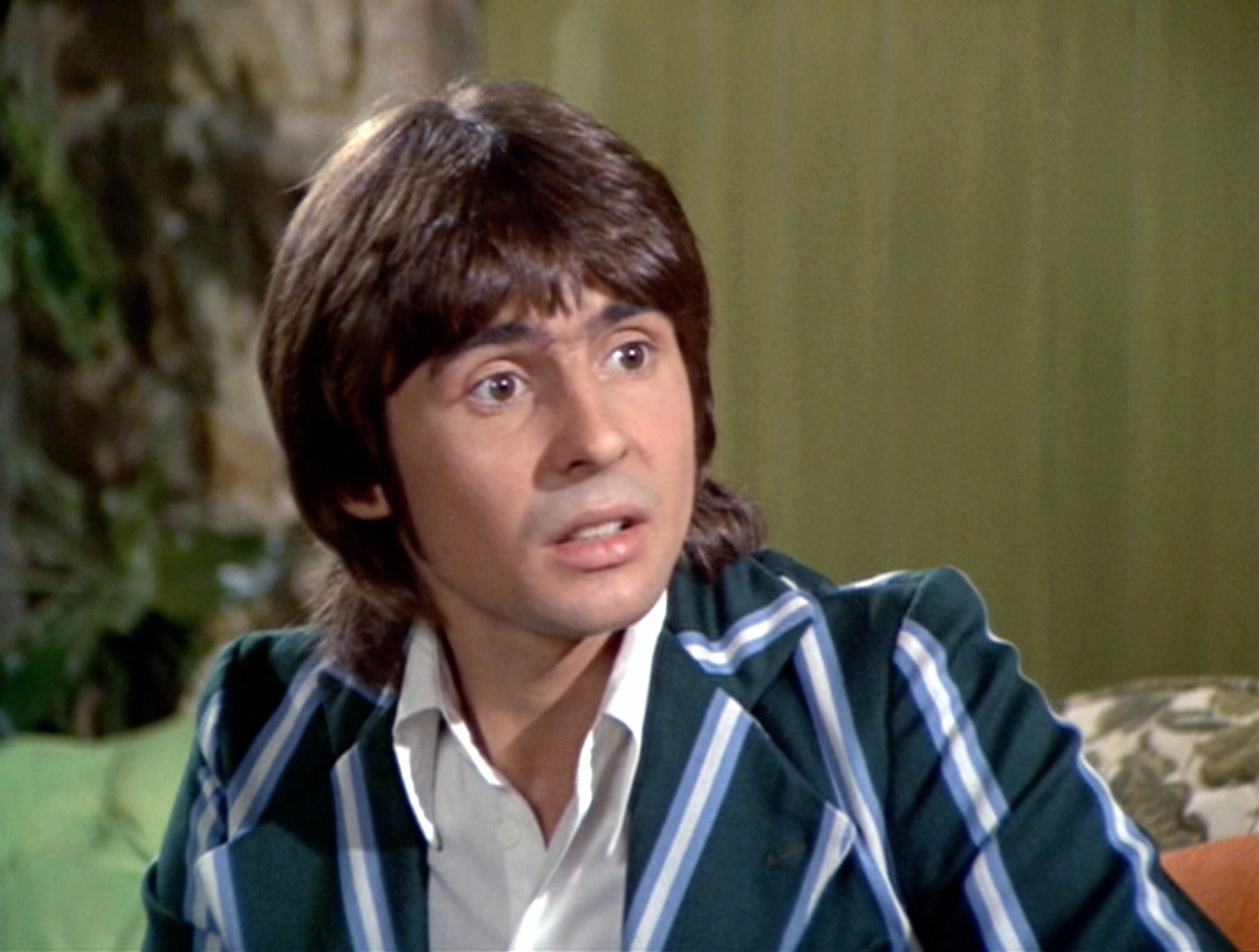 The Monkees' Davy Jones wearing blue