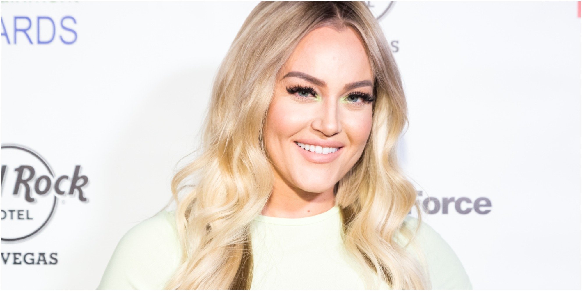 Lacey Schwimmer poses on the red carpet in 2019.