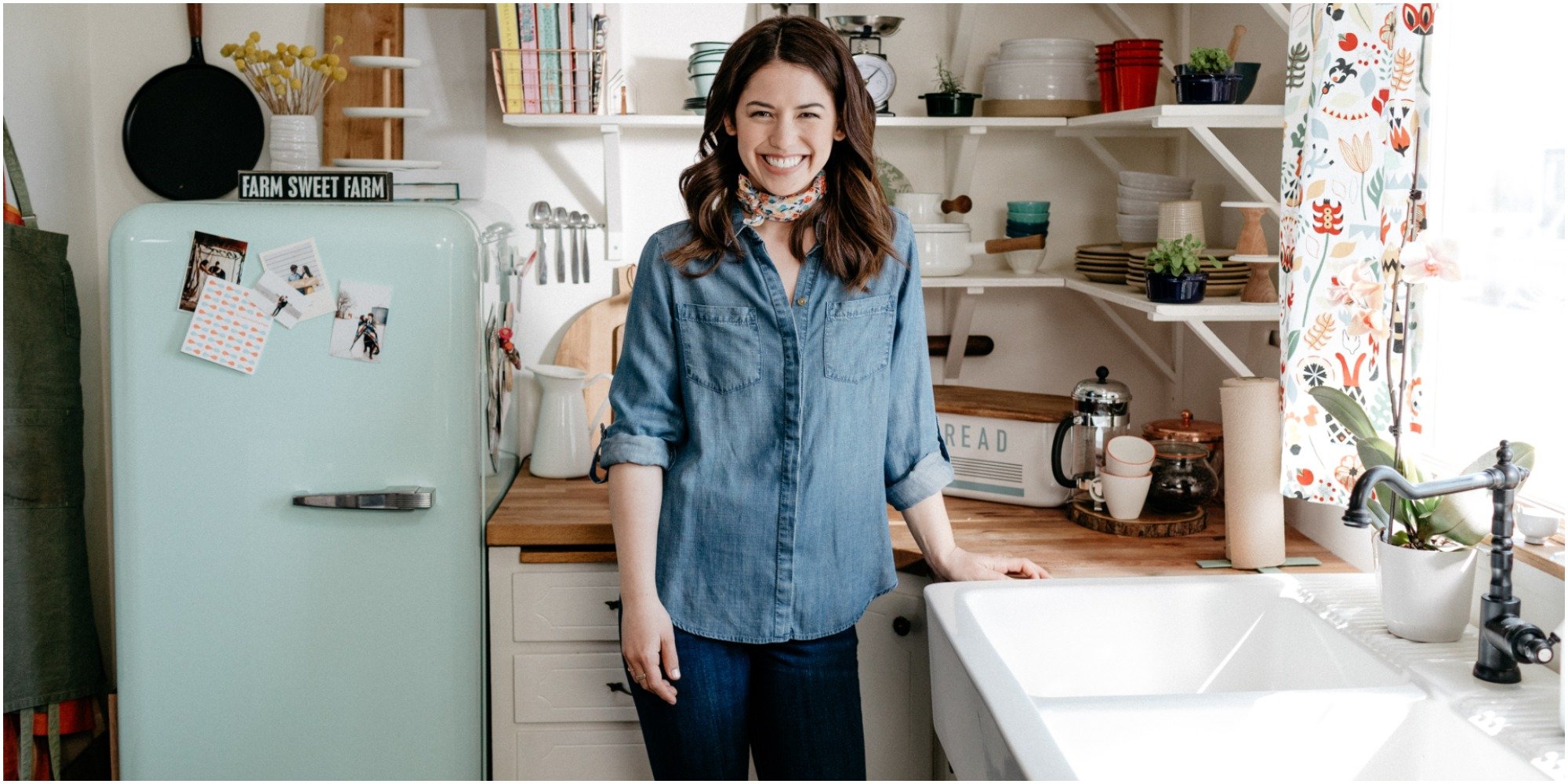 Molly Yeh smiles in a photograph, she stars in Food Network's "Girl Meets Farm."