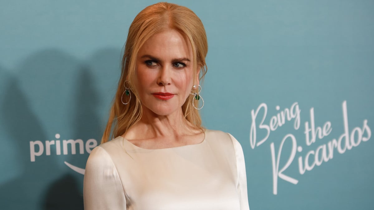 Nicole Kidman wearing white at 'Being the Ricardos'