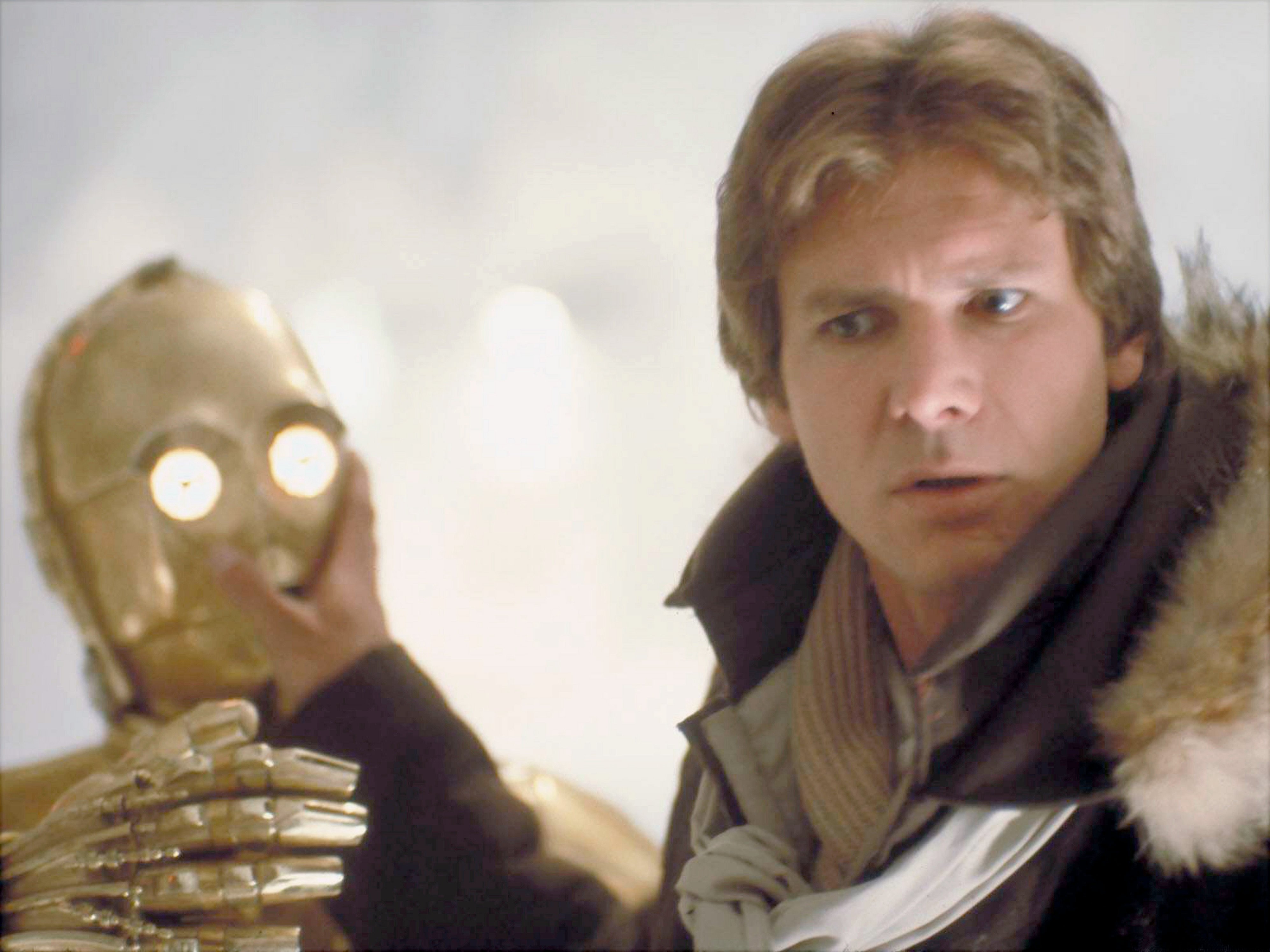 'Star Wars'' Han Solo putting his hand on C-3PO's mouth