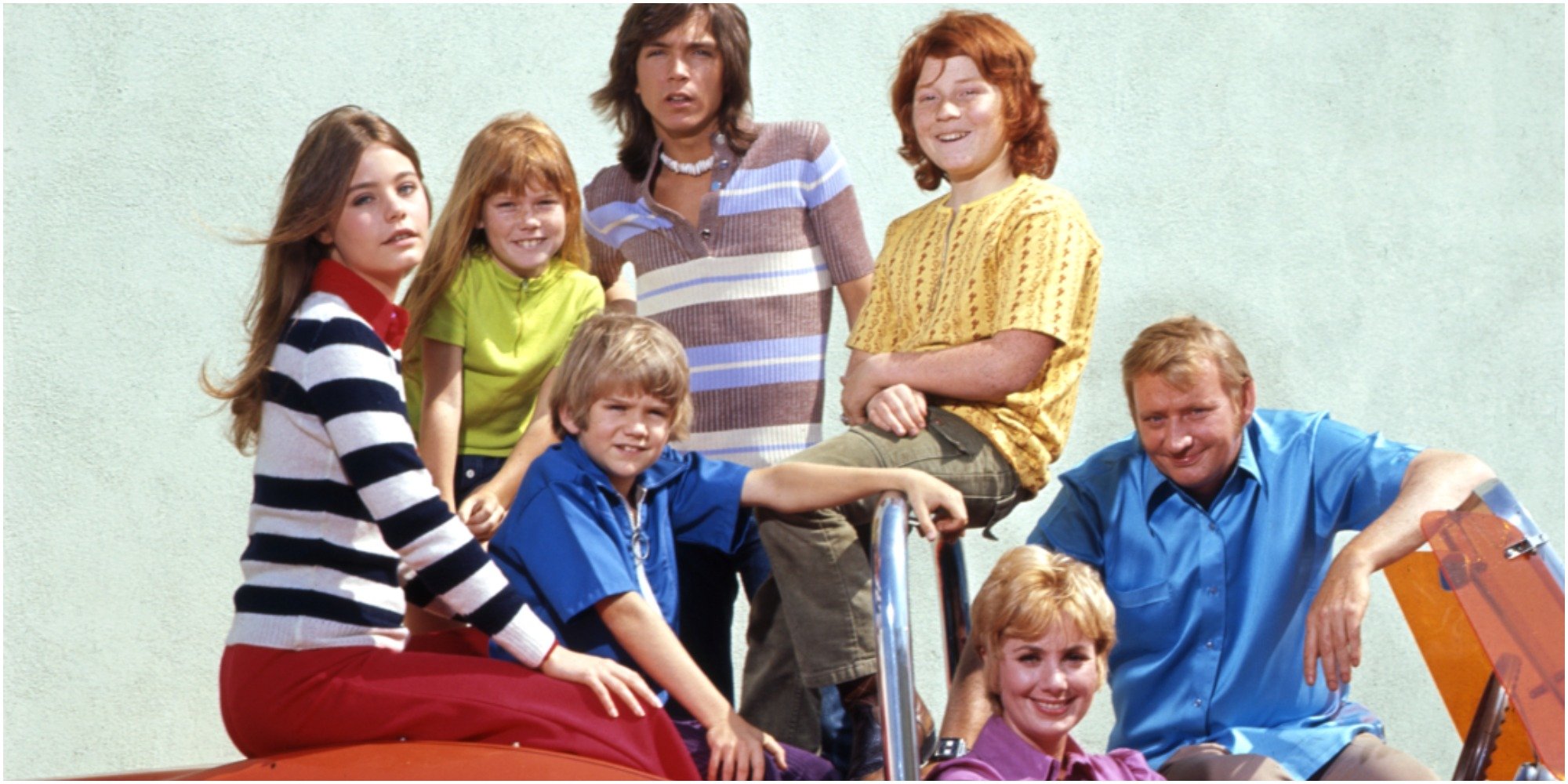 The cast of the Partridge Family in a promotional show photo.