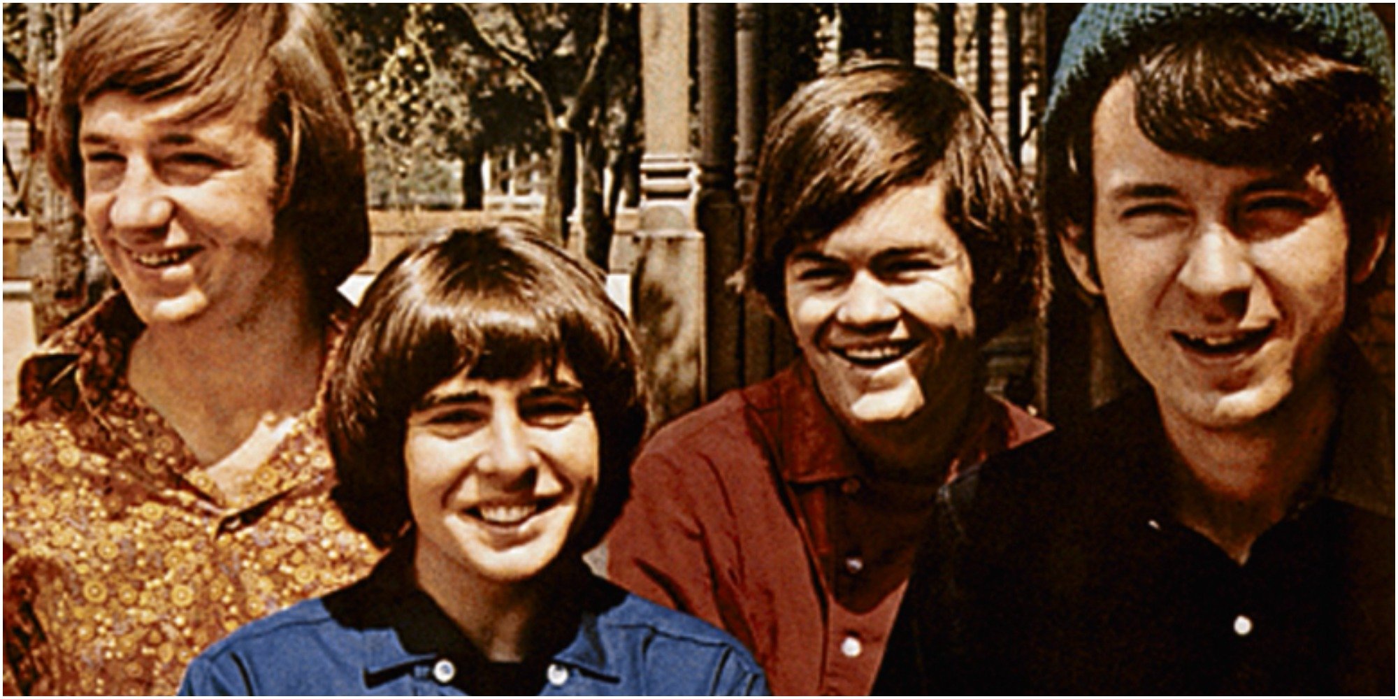 The Monkees cast includes Davy Jones, Mike Nesmith, Mickey Dolenz, and Peter Tork.