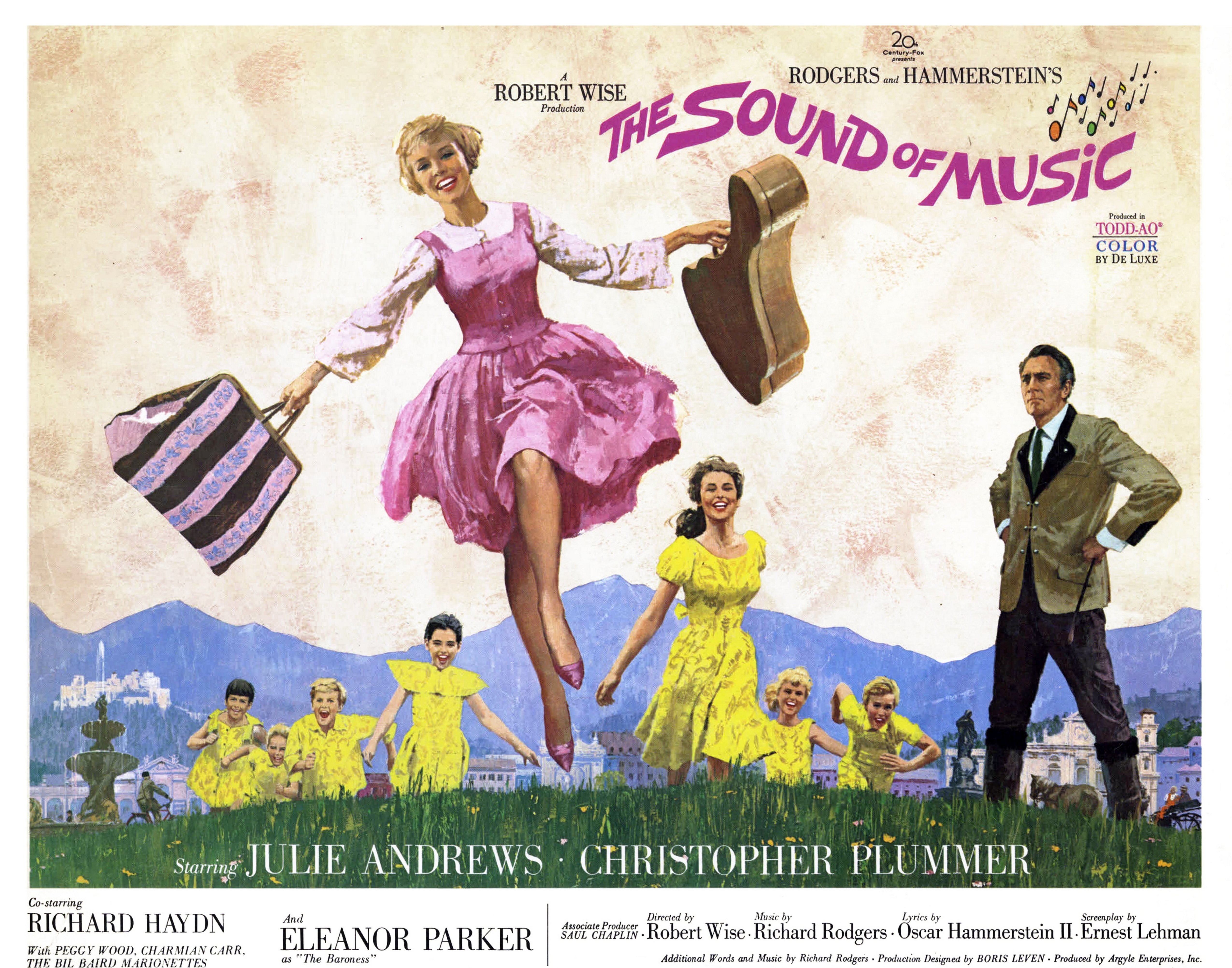 Julie Andrews on a poster of 'The Sound of Music'