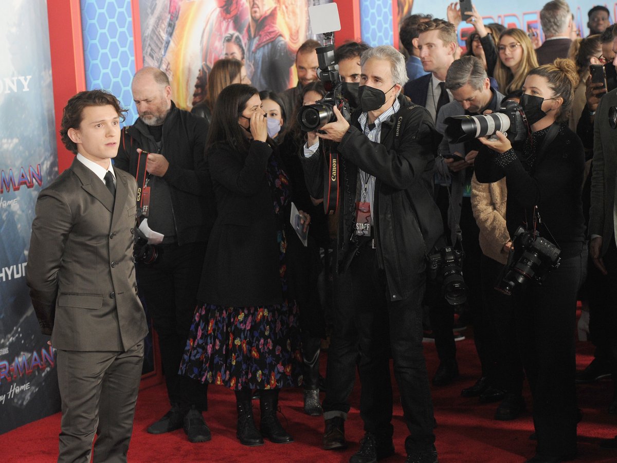 Tom Holland at 'Spider-Man: No Way Home' LA Premiere, before it grossed the third highest domestic and global opening ever