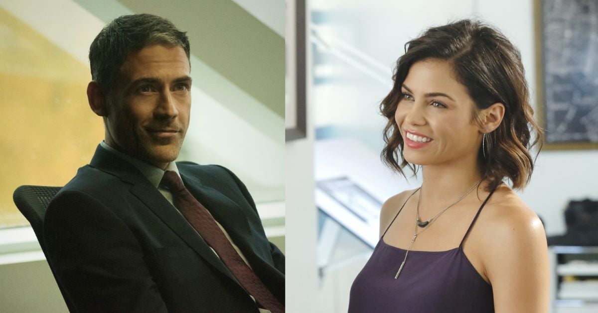 Adam Rayner as Morgan Edge in 'Superman & Lois' and Jenna Dewan as Lucy Lane in 'Supergirl' 