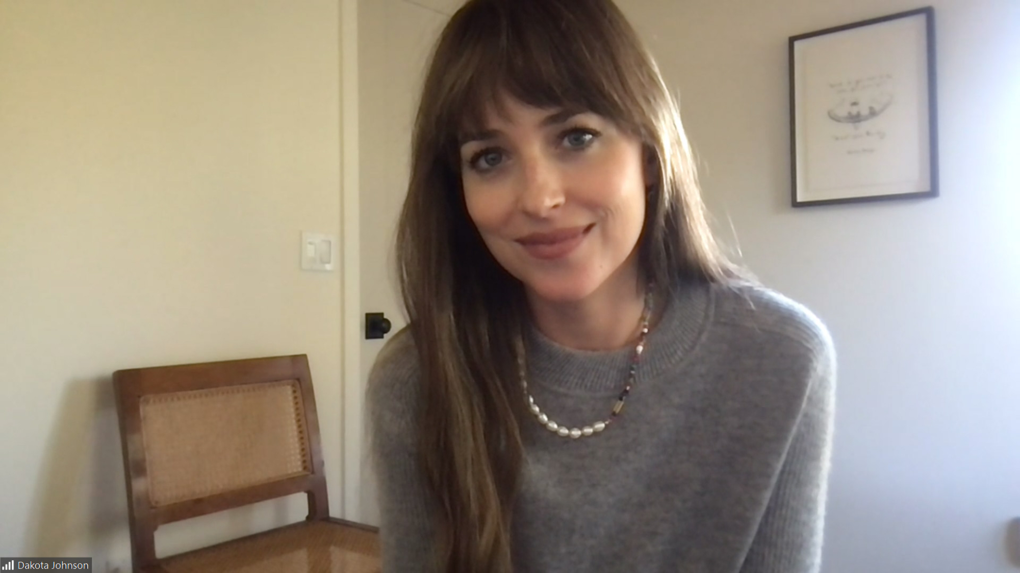 'Am I OK?' Dakota Johnson smiling