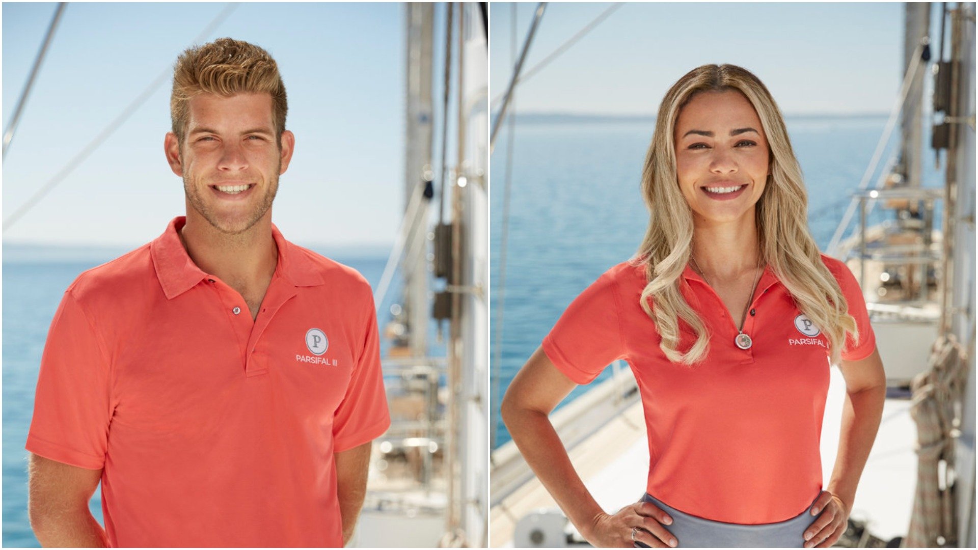 Jean-Luc Cerza-Lanaux and Dani Soares pose for their Below Deck Sailing Yacht cast photos 