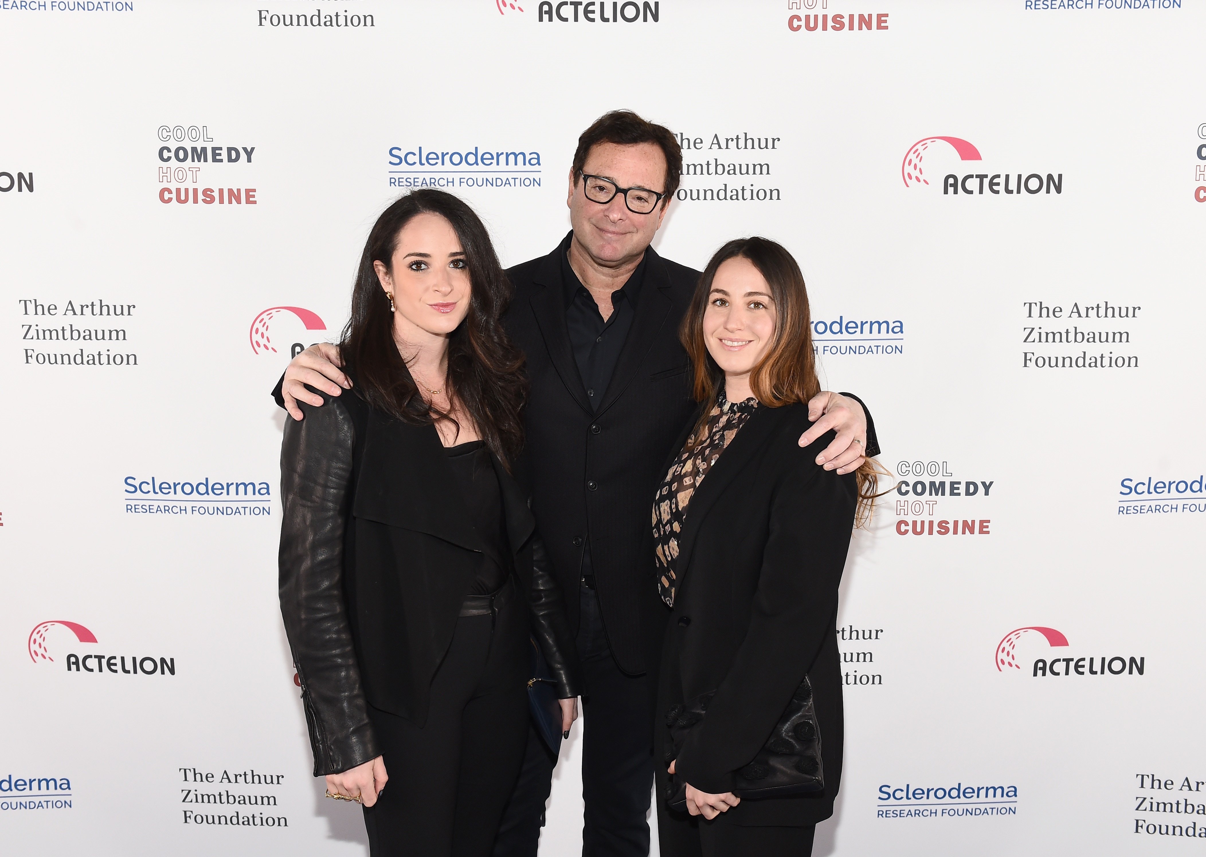 Bob Saget and his daughters Aubrey Saget and Lara Saget