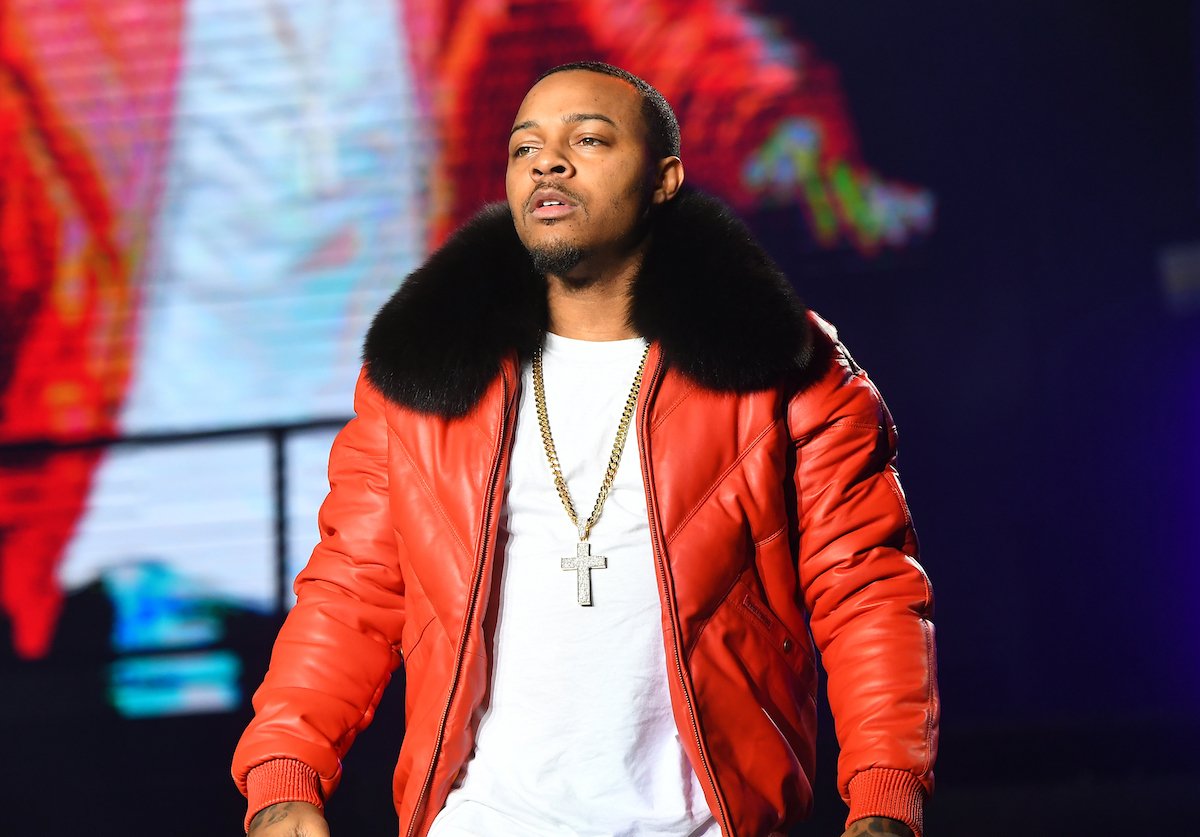 Bow Wow wearing a red jacket