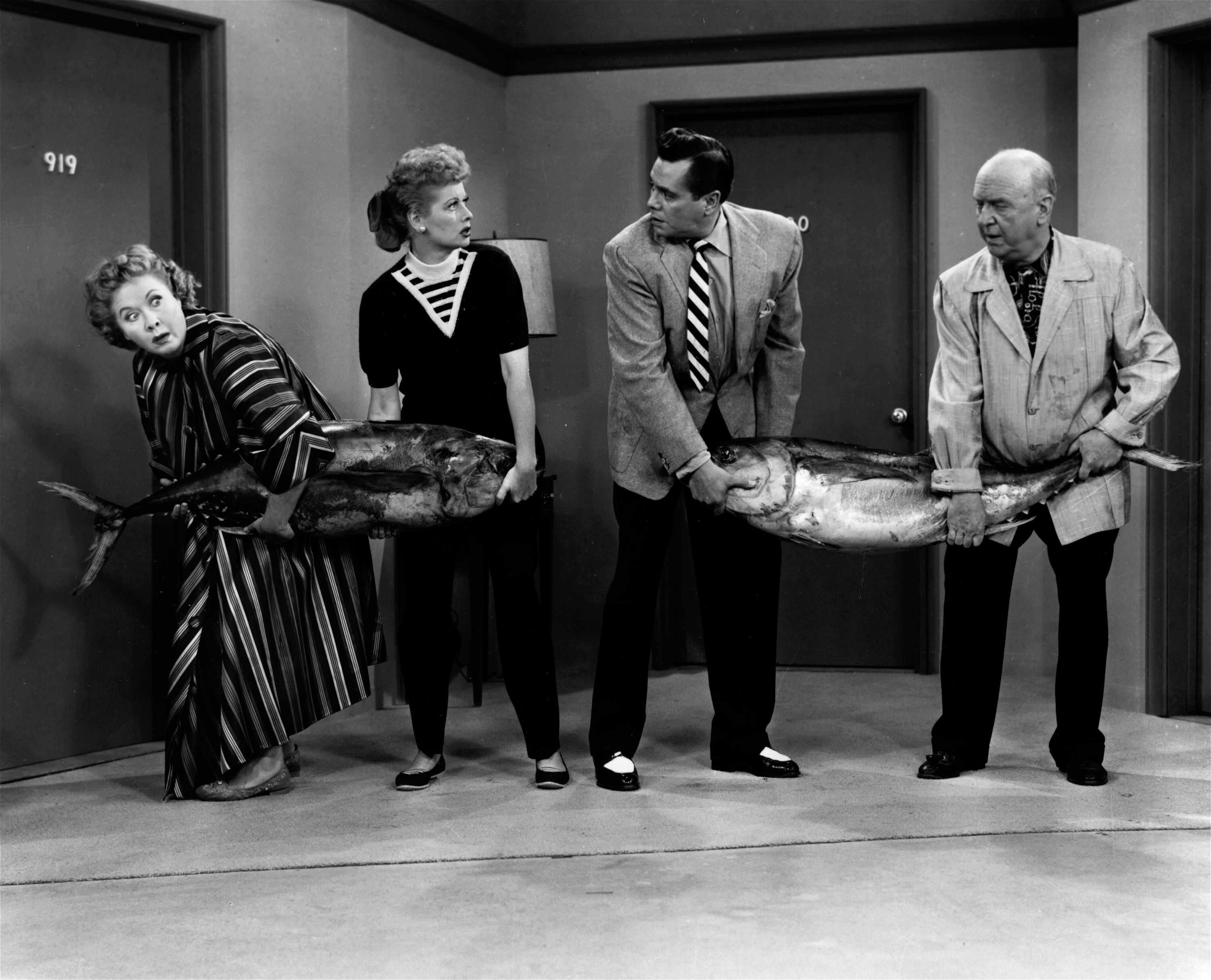 Vivian Vance, Lucille Ball, Desi Arnaz, and William Frawley of 'I Love Lucy' 