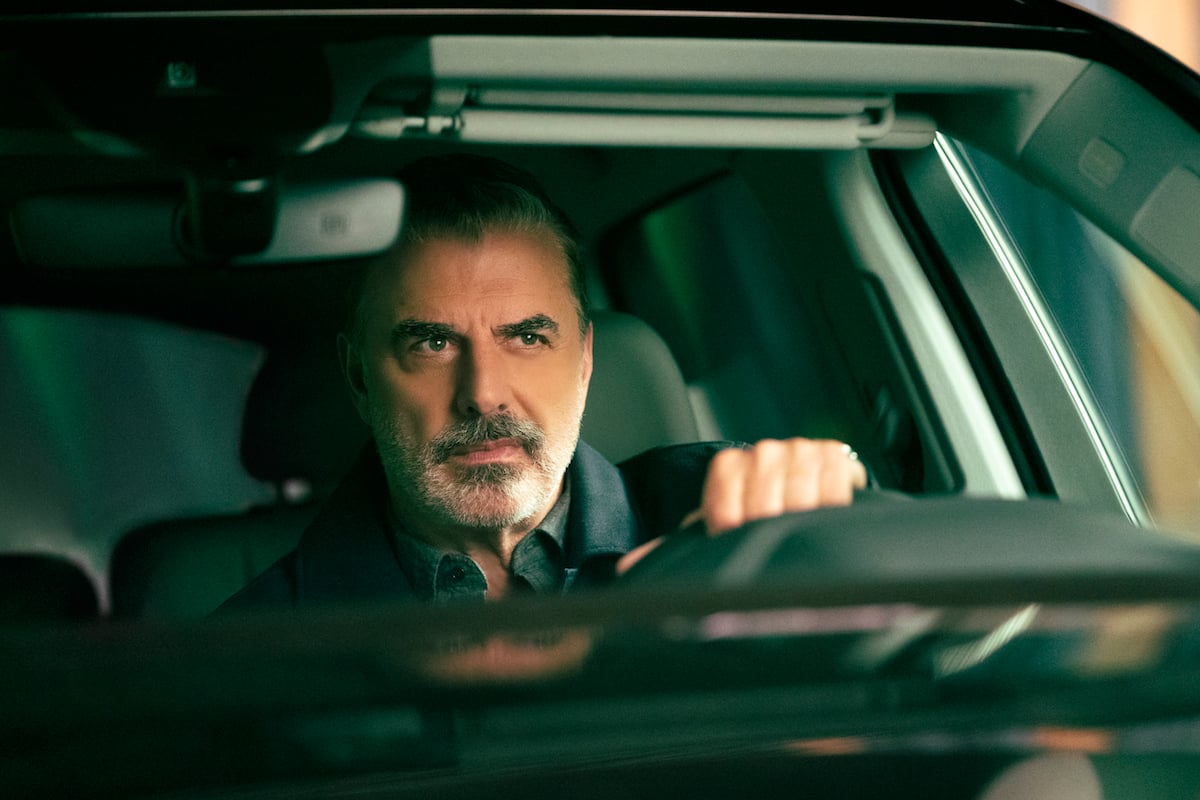 Chris Noth driving a car in an episode of 'The Equalizer'