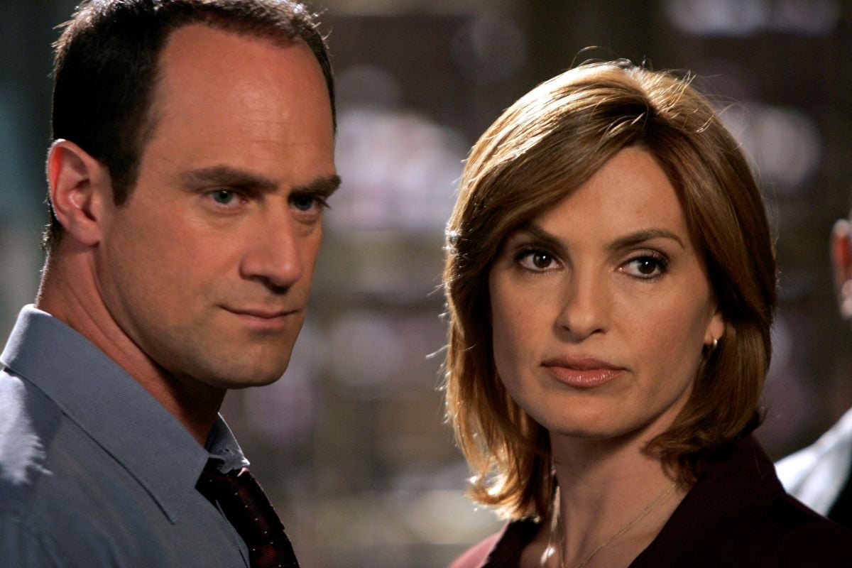 Christopher Meloni and Mariska Hargitay as Elliot Stabler and Olvia Benson in 'Law & Order SVU'