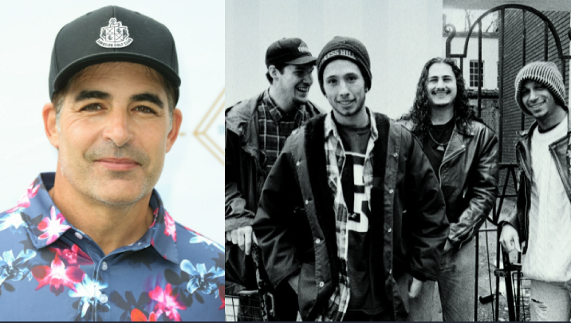 Days of Our Lives star Galen Gering is on the left, Rage Against the Machine is on the right