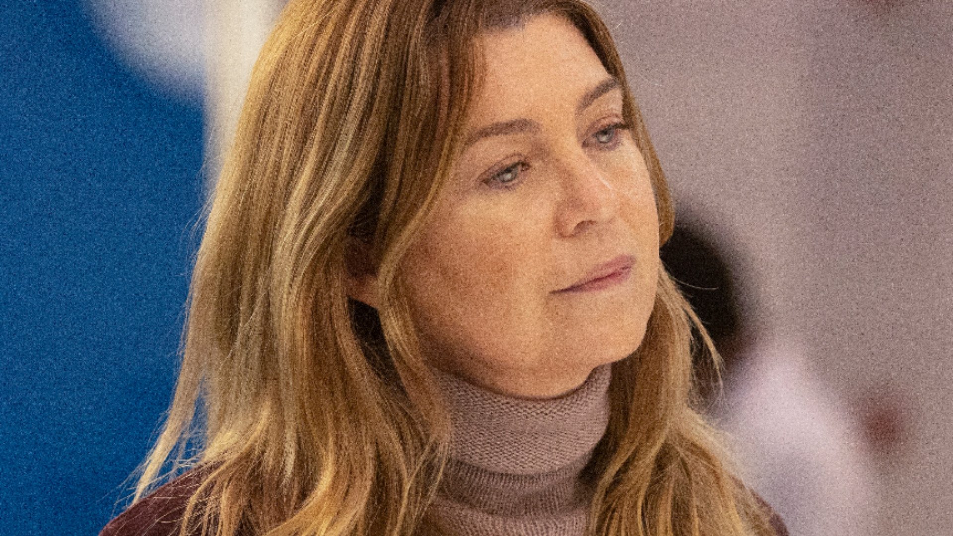 Ellen Pompeo as Meredith Grey stares off into the distance in ‘Grey’s Anatomy’ Season 18